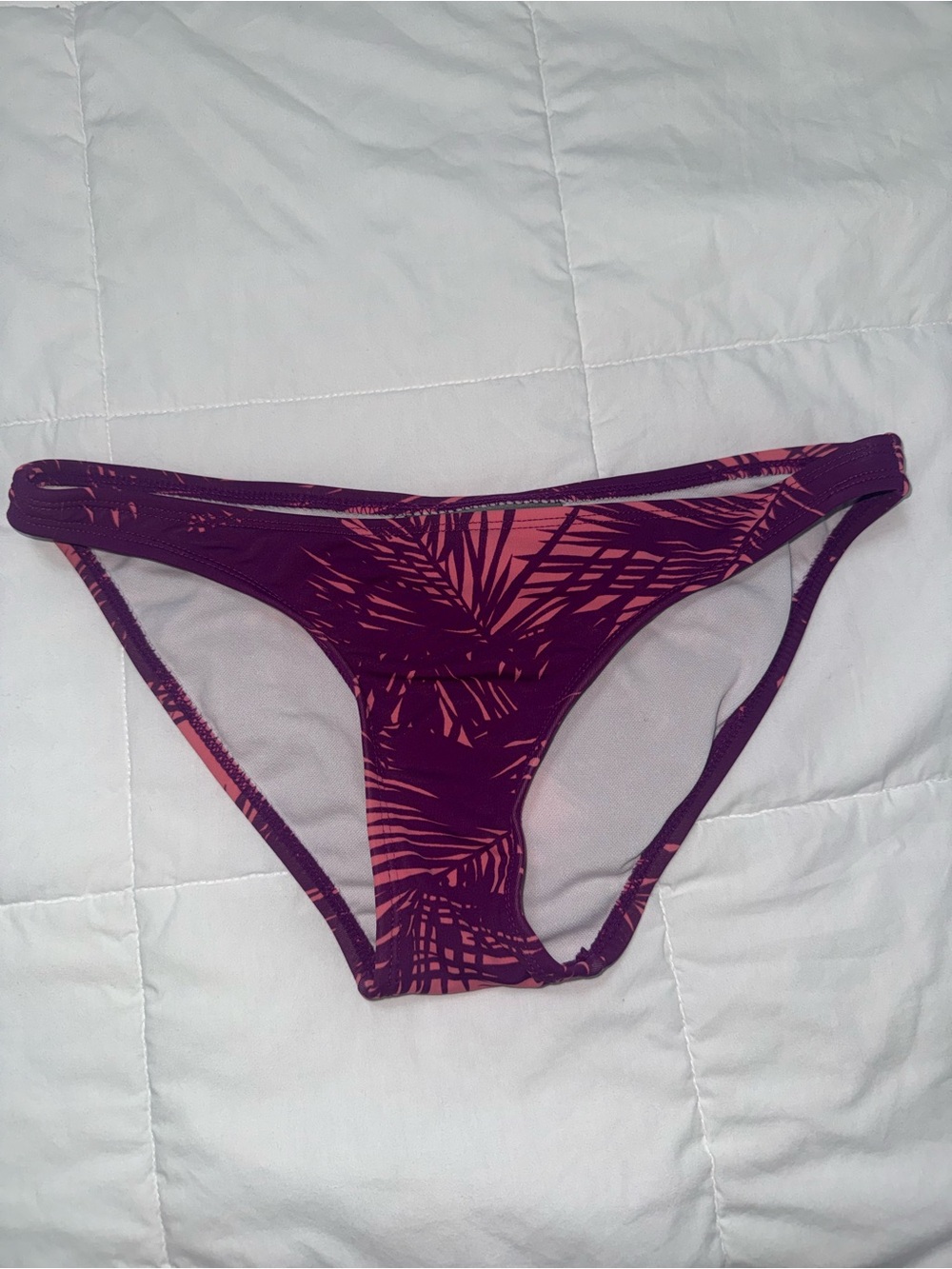 Proenza Schouler for Target Purple and Coral Palm-Print Bikini Bottom